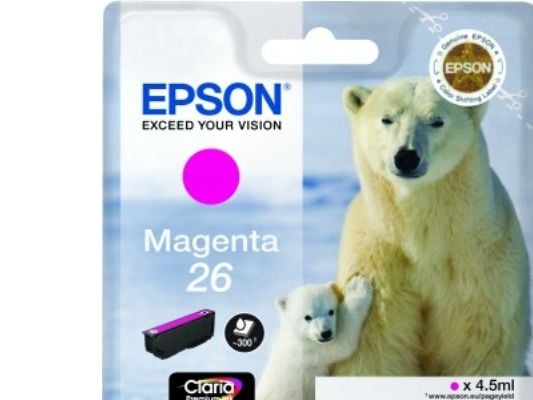 Epson 26 - Magenta - Original - Blekkpatron - for Expression Photo XP-760, Expression Premium XP-510, 520, 615, 620, 625, 710, 720, 810, 820 (C13T2...