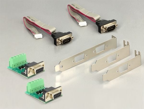 DeLock MiniPCIe I/O PCIe full størrelse 2 x seriell RS-422 / 485 med 600 W overspenning - Serieller Adapter - PCI Express 2.0 minikort - RS-422/485...