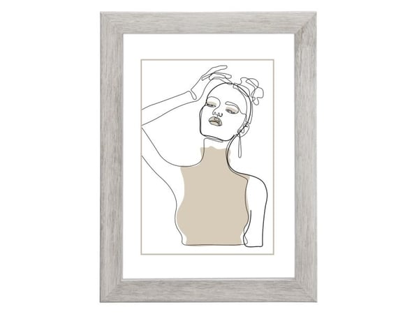 Hama Copenhagen, Enkel bilderamme, Glass, MDF, Taupe / brun, Bord, Vegg, 9 x 13 cm, Reflekterende