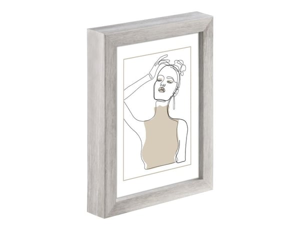 Hama Copenhagen, Enkel bilderamme, Glass, MDF, Taupe / brun, Bord, Vegg, 9 x 13 cm, Reflekterende