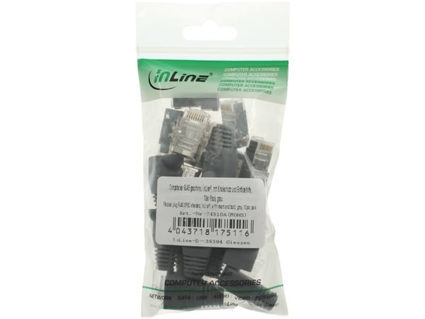 InLine 74510A, Grå, Plast, 44 g, 10 stykker, 70 mm, 123 mm