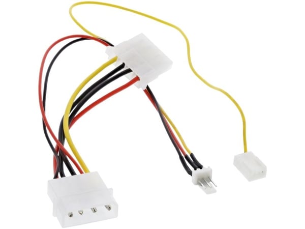 InLine 33007T, 0,3 m, Molex (4-pins), Flerfarget