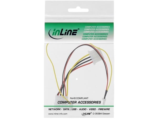InLine 33007T, 0,3 m, Molex (4-pins), Flerfarget