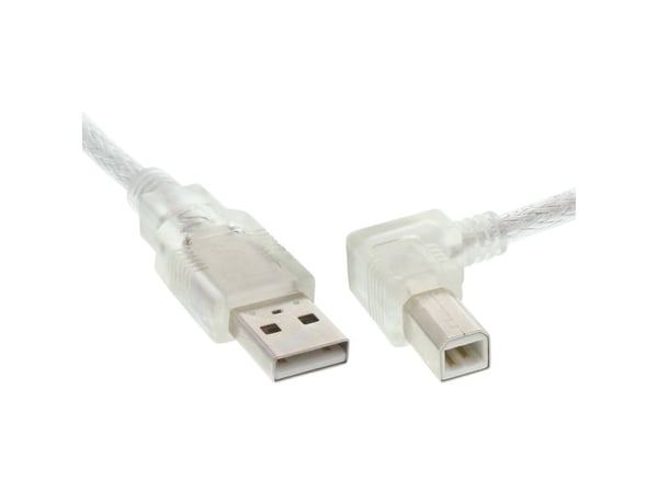 InLine 34516R, 0,3 m, USB A, USB B, USB 2.0, Transparent