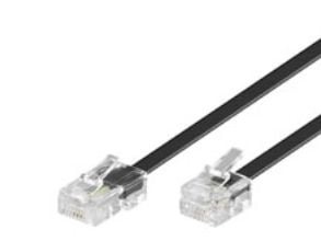 Goobay 68579, 15 m, RJ-45, RJ-11/RJ-14, Sort, Hankjønn, Hankjønn