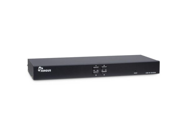 Argus AS-9104DA - KVM / lydsvitsj - 4 x KVM/lyd - 1 lokalbruker - stasjonær, rackmonterbar
