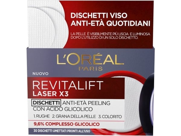 L’Oreal Paris Revitalift Laser X3 Glycolic Acid anti-age peel-off pads 30 st