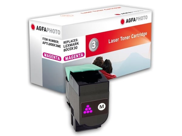 AgfaPhoto - Magenta - kompatibel - tonerpatron (alternativ for: Lexmark 800X3, Lexmark 80C0X30) - for Lexmark CX510de, CX510de SPR Columbia, CX510d...