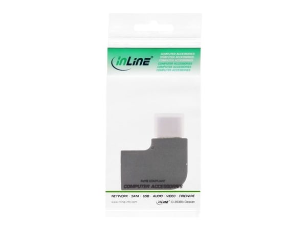 InLine 35803, USB type C male, USB-C, Musta