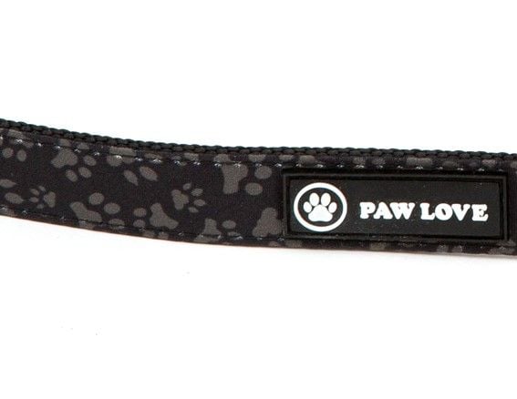 Paw Love - Hundebånd (Medium, 2x 150cm) - Svart