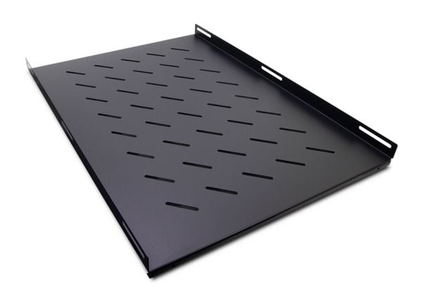 Inter-Tech SW-650/1000 - Rack-hylle - side - svart, RAL 9005 - 1U - 19" (en pakke 2)