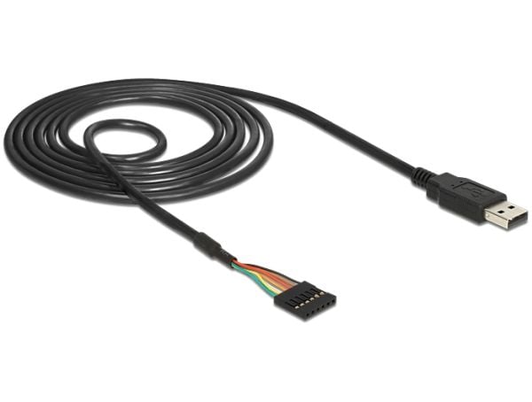 Delock Converter USB 2.0 > Serial-TTL 6 pin socket Pinheader 1.8 m (5 V) - Seriell adapter - USB - serie