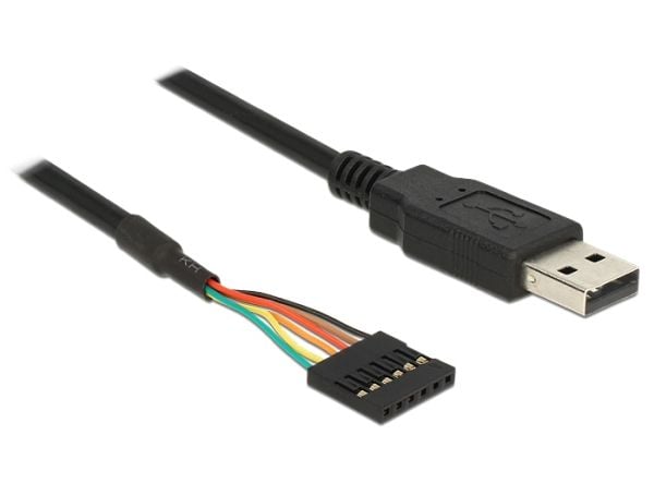 Delock Converter USB 2.0 > Serial-TTL 6 pin socket Pinheader 1.8 m (5 V) - Seriell adapter - USB - serie