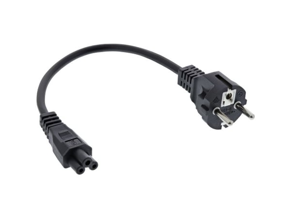 InLine 16656T, 0,3 m, Virtapistoke tyyppi F