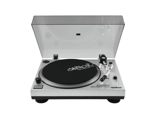 Omnitronic 10603043, Beltedrevet DJ-platespiller, 33,45 RPM, -10 - 10%, 0,25%, 1 s, DC-motor