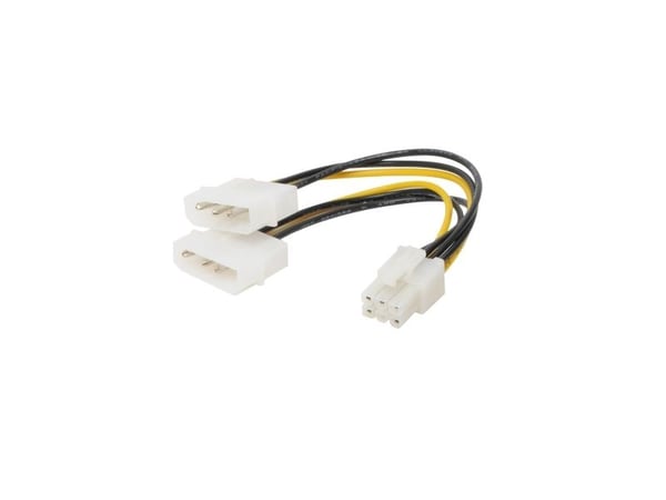 shiverpeaks BS78226-HQ, 0,13 m, PCI-E (6-nastainen), 2 x Molex (4-nastainen), uros, uros, suora