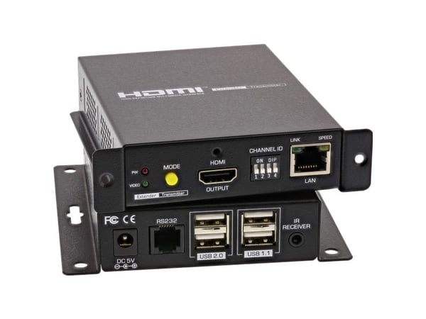 InLine 64601, Sender og Mottaker, Koblet med ledninger (ikke trådløs), 100 m, Cat5, Cat6, 3840 x 2160 piksler, 30 Hz
