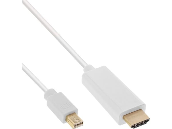 InLine 17175I, 5 m, Mini DisplayPort, HDMI Type A (Standard), Hankjønn, Hankjønn, Hvit