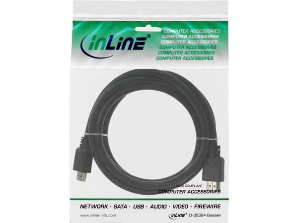 InLine 17607E, 7,5 m, HDMI Typ A (standard), HDMI Typ A (standard), Svart