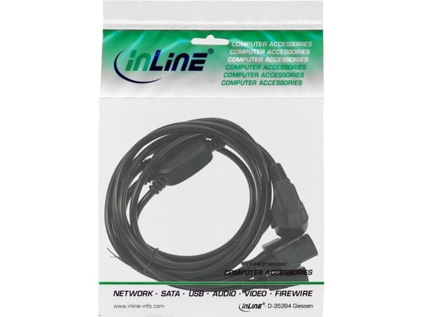 InLine 16657I, 5 m, CEE7/7, 3 x C13 kontakter
