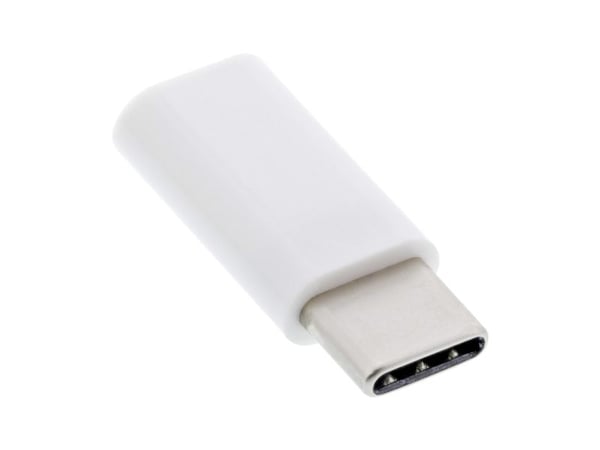 InLine 33303I, USB type C male, microUSB2.0, Valkoinen