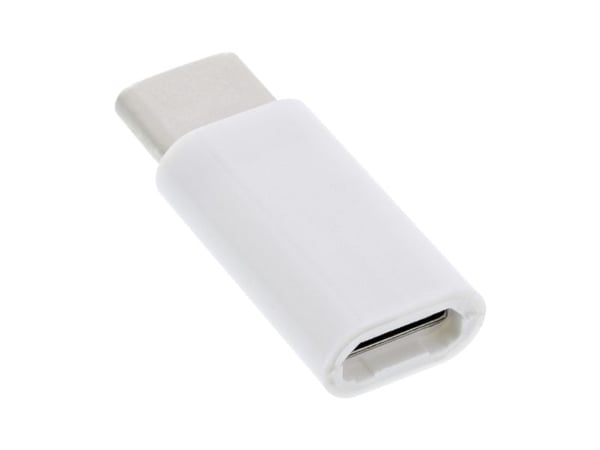 InLine 33303I, USB type C male, microUSB2.0, Valkoinen