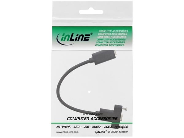 InLine 33441H, 0,2 m, USB C, USB C, USB 3.2 Gen 2 (3.1 Gen 2), Hunkjønn/Hunkjønn, Sort