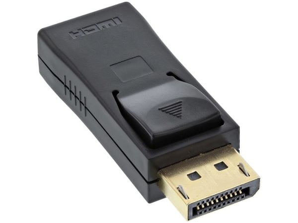 InLine 17198J, DisplayPort male, HDMI, Hankjønn, Hunkjønn, Svart, 12 g