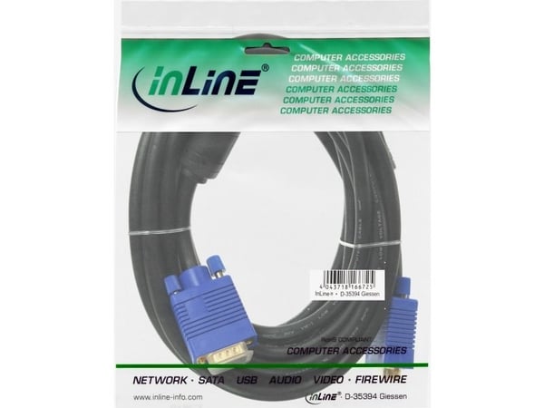 InLine D-Sub (VGA) - D-Sub (VGA) 1,5 m musta (17715S)