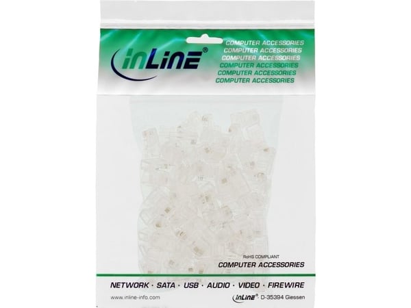 InLine 73098L, RJ45, Läpinäkyvä, 1 x 2 x 1 mm, 2 g, 1 mm, 2 mm