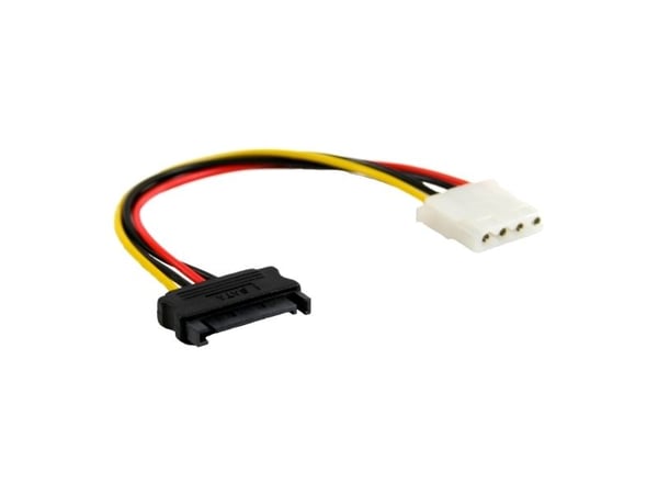 InLine 29669A, SATA 15-pin, 0,3 m, Hankjønn/hunkjønn, Rett, Rett, Flerfarget