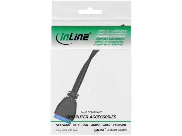 InLine 33449M, 0,3 m, Svart