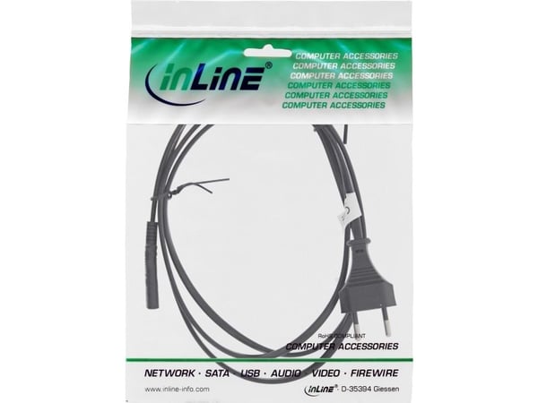 InLine 16654Q, 1,8 m, CEE7/16, C7 liitin, H03VVH2-F, 250 V