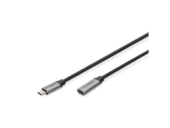 DIGITUS - USB-forlengelseskabel - USB-C (hann) til USB-C (hunn) - USB 3.1 - 1 m - 4K-støtte - svart