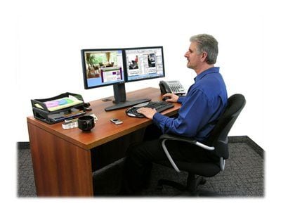 Ergotron Neo-Flex - Stativ - for 2 LCD-skjermer - svart - skjermstørrelse: inntil 24" - skrivebord