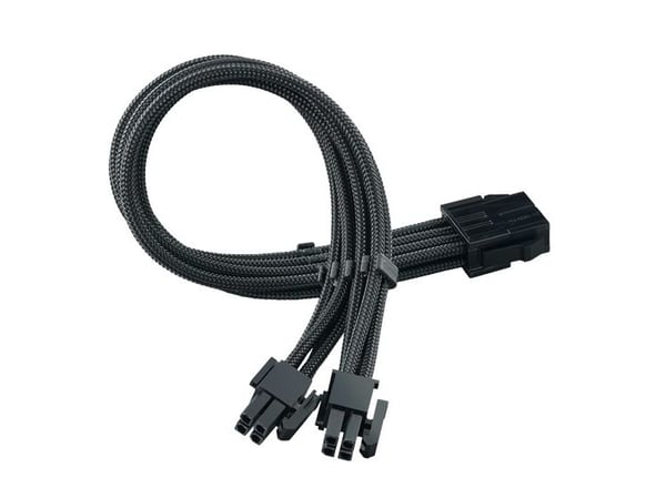 SilverStone PP07E - Strømforlengelseskabel - 8-pins EPS12V (4+4) (hann) til 8-pins EPS12V (hunn) - 30 cm - svart