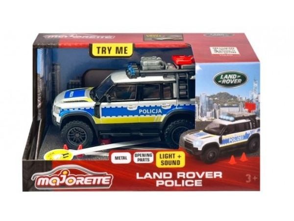 Majorette kjøretøy politi Land Rover lys/lyd