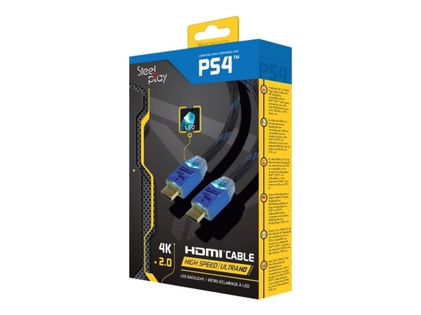 Steelplay - Hög hastighet - HDMI-kabel med Ethernet - HDMI hane till HDMI hane - 2 m - 4K60Hz stöd