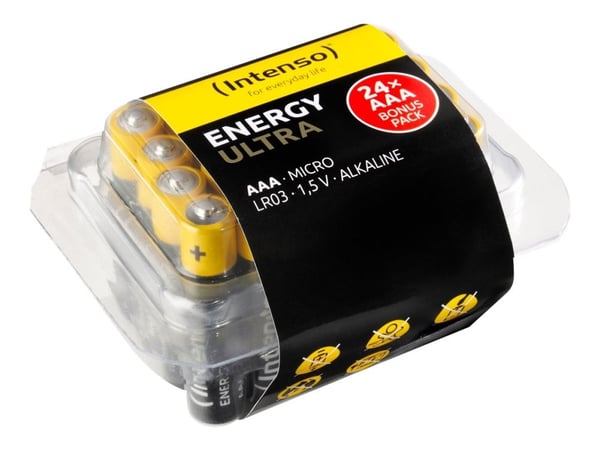 Intenso Energy Ultra Bonus Pack - Batteri 24 x AAA / LR03 - Alkalisk - 1250 mAh