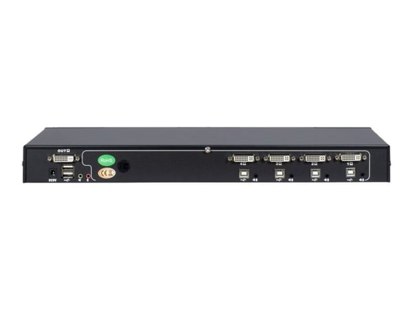 Argus AS-9104DA - KVM / lydsvitsj - 4 x KVM/lyd - 1 lokalbruker - stasjonær, rackmonterbar