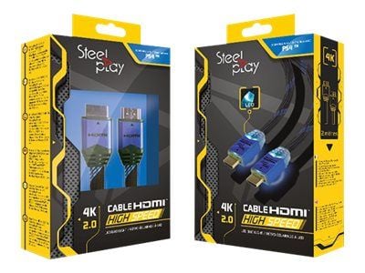 Steelplay - Hög hastighet - HDMI-kabel med Ethernet - HDMI hane till HDMI hane - 2 m - 4K60Hz stöd
