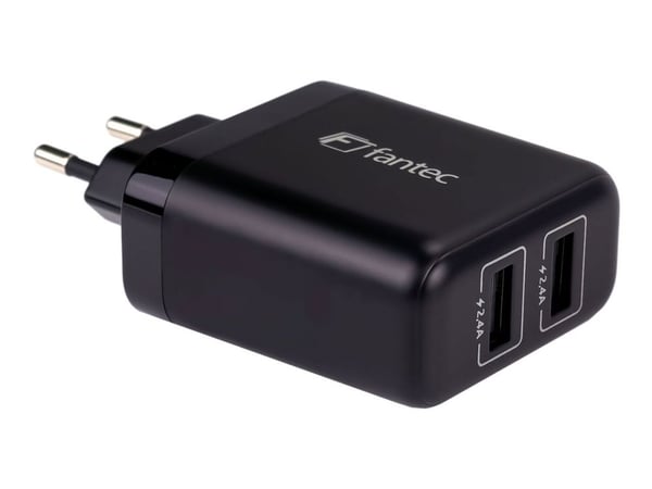 FANTEC SC-A224 - Strømadapter - 24 watt - 4.8 A - QC - 2 utgangskontakter (USB)