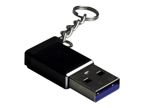 Inter-Tech 88885460, USB Type C, USB Type A, Musta