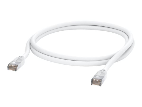 Ubiquiti UniFi - Koblingskabel - RJ-45 (hann) til RJ-45 (hann) - 2 m - 6 mm - STP - CAT 5e - formstøpt, utendørs, flertrådet, robust - hvit