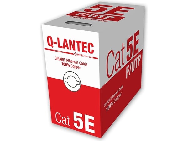 ALANTEC Q-LANTEC - Irtokaapeli - 305 m - taitettu suojaamaton kierretty parikaapeli (F/UTP) - CAT 5e - kiinteä - vaaleanharmaa