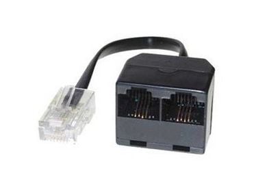 S-Conn RJ45 - 2x RJ45 - RJ45 - 2x RJ45 - Svart - Gjennomsiktig - Hankjønn/hunnkjønn (TC71231-8)