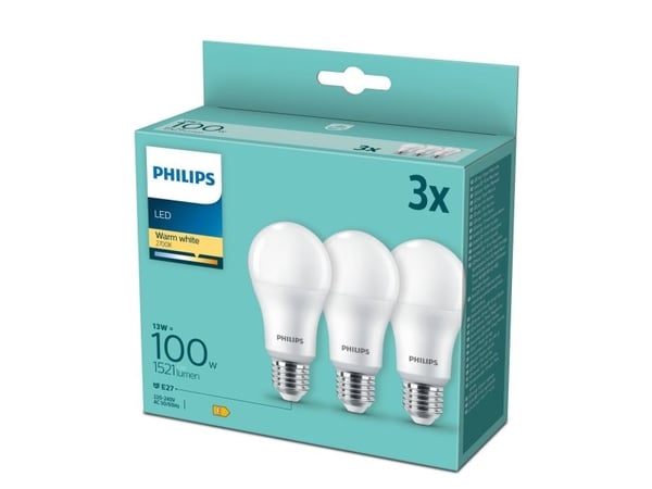 Philips 8718699694920, 14 W, 100 W, E27, 1521 lm, 15000 timer, Varm hvit