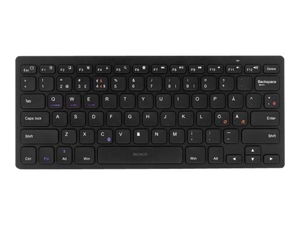 DELTACO TB-631 mini - Tastatur - trådløs - Bluetooth - Nordisk - svart