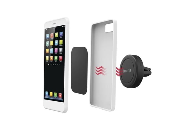 Hama Magnet, Mobiltelefon/smarttelefon, Passiv holder, Bil, Svart