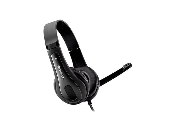 Canyon HSC-1, Koblet med ledninger (ikke trådløs), Samtaler/musikk, 20 - 20000 Hz, Hodesett, Sort